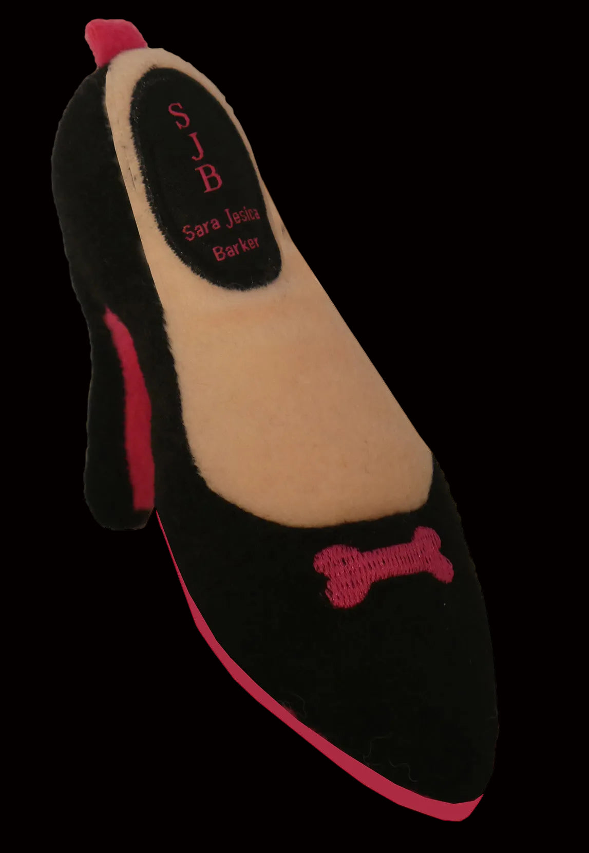 Sarah Jessica Barker Shoe Plush Dog Chew Toy
