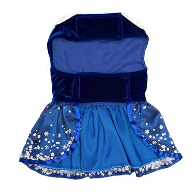 Holiday Blue Dog Harness Dress - Snowflakes
