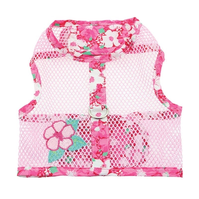 Cool Mesh Dog Harness with Leash - Hawaiian Hibiscus Pink