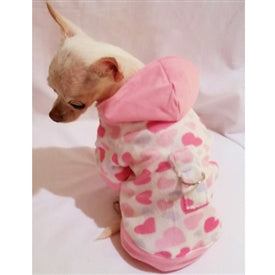 Hearts Galore Dog Hoodie