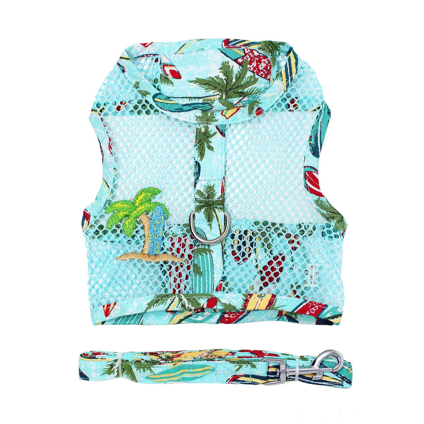 Cool Mesh Dog Harness with Leash - Catching Waves