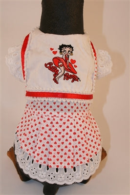 Betty Boop Heart Bib Dog Dress