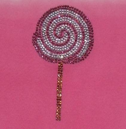 Pink/Fuchsia Bedazzled Lollypop Dog/Cat Tank Top