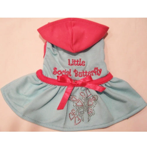 Social Butterfly Dog Dress/Hoodie