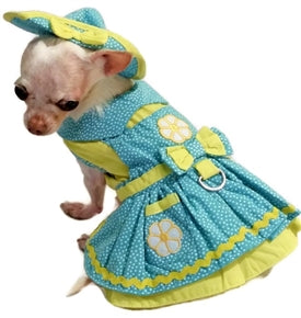 Crazy Daisy Dog Dress, 4 piece set